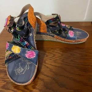 Socofy Womens Boho Leather Sandals Size 40 (9.5 US)